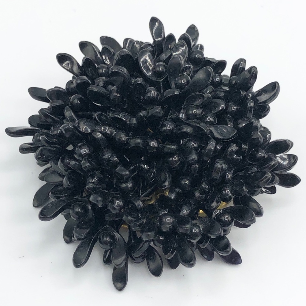 Black West Germany Brass Vintage Pin Brooch